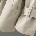 thumbnail image 6 of Trench Coat Women Winter Jackets for Women Women's Long Sleeves Stylish Solid Color Windbreaker Fashionable Waistband Zipper Round Casual Outwear, 6 of 6