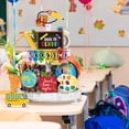 thumbnail image 5 of Clearance Items,npkgvia Serving Trays,Kitchen Faucets,14pc Of Back To School Layered Tray Decoration Wooden Crafts School Decoration Hollow Welcome School Bus Dining Table Decoration,Trays,Black, 5 of 5
