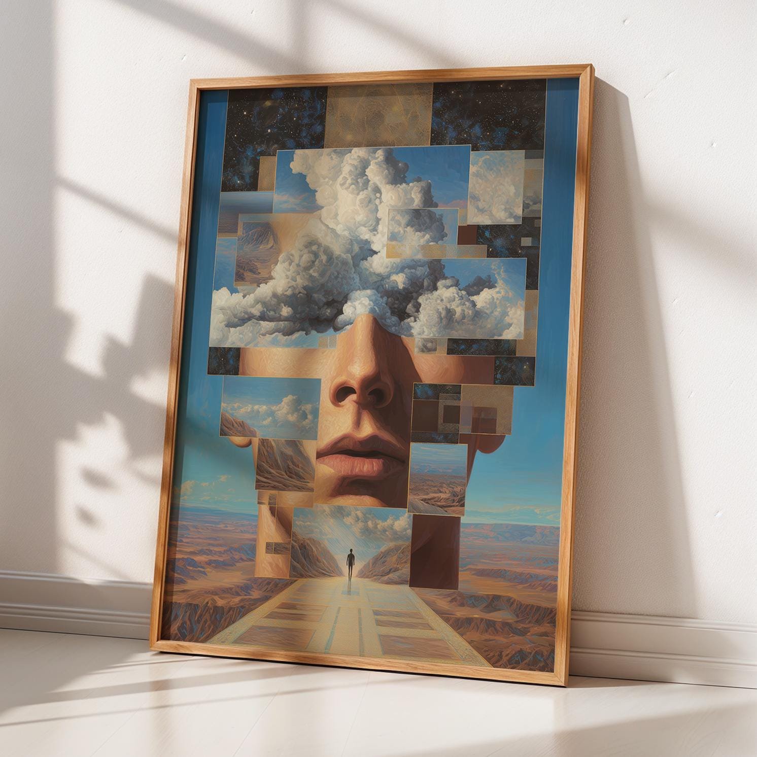 Surreal Dreamscape Featuring Cosmic Landscape And Wall Art Decorative Wall Art Poster Poster Print Only