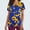 Scrubs-A2Blue, variant on Gamivast Scrubs for Women Bold Floral Print V-Neck Short Sleeve Nursing Scrubs Pocket Moisture Wicking Quick-Dry Scrub Shirts Healthcare Workwear