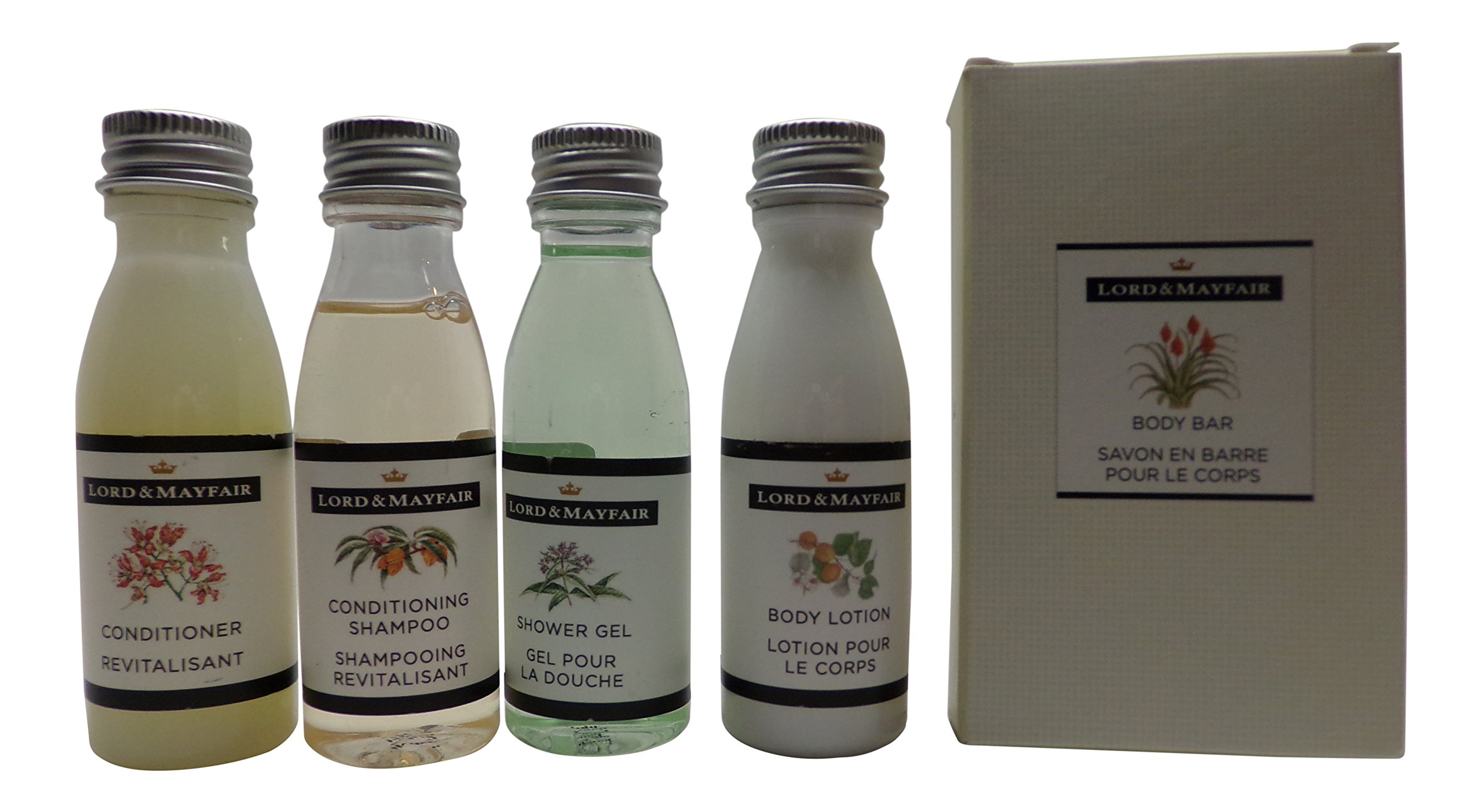 Lord and Mayfair Apple & Wicker Travel Set Shampoo, Conditioner, Lotion