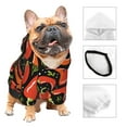 thumbnail image 3 of Honeii Chandails en Molleton à Capuche pour Petits Chiens Imprimé Piment Rouge Automne Hiver Chiot Chat Vêtements Chauds pour Petits Chiens Tenues Costume-TTG, 3 of 7