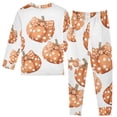 thumbnail image 3 of Boys Pajamas Girls Pajama Polka Dot Pumpkin Bow Cute Comfortable Cotton Two-piece Pajama Set, 3 of 7
