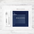 thumbnail image 3 of Smarty Had A Party 120 Midnight Dream Blue Square 9.5" Dinner Plates, Fancy Disposable, Deluxe Quality, Hard Plastic, Party & Wedding Plates, 3 of 7