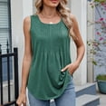 thumbnail image 7 of Timegard Womens Tank Tops Summer Casual Square Neck Ruched Sleeveless Comfy Tunic Tops for Leggings, 7 of 7