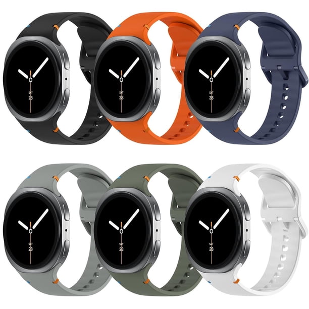Pack de 6 Correas Deportivas TiMOVO Samsung Galaxy Watch 8 Silicone Suave para Mujer y Hombre