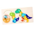thumbnail image 4 of Rompecabezas de madera con animales Aprendizaje preescolar para mayores de 4 años Dinosaurio Zulema Rompecabezas Montessori, 4 of 8