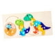 thumbnail image 5 of Animales coloridos de madera, juguetes de aprendizaje de educación temprana para , juguete Montessori con forma de Animal de dibujos animados Dinosaurio Hugo Rompecabezas Montessori, 5 of 10