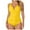 Yellow, variant on CAICJ98 Swimsuits for Women One Piece V Neck Ruched Bathing Suit Double Straps Crisscross Back Floral Print Swimwear Red,M