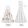 thumbnail image 3 of Yayeee Kitchen Hanging Hand Towels Set of 2 with Loop Bathroom Absorbent Tie Towel, Ghost Design, 3 of 7