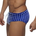 thumbnail image 3 of Short Swimming Trunks for Men Drawstring Low Waist High Vent Quick Dry Swim Shorts, 3 of 5
