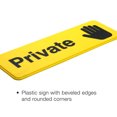 thumbnail image 3 of Excello Global Products Private Sign 9"x3" Easy to Mount (3 pack Yellow) - EGP-HD-0261-A, 3 of 5