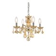 thumbnail image 3 of Elegant Lighting Rococo 15" 4 Light Royal Crystal Chandelier in Golden, 3 of 4