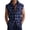 Y2-Blue, variant on Men's Sleeveless Shirt Plaid Button Up Shirt with Chest Pockets Lapel Collar Tops Athletic Muscle Performance Cowboy Athletic Clothes,White L