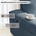 thumbnail image 4 of INGALIK 100" Sectional Sofa with Storage Chaise, Oversized L-Shaped Couch, Large Modern Chenille Sofa 3 Seat with Removable Cushion Covers USB Type-C Ports for Living Room (Blue), 4 of 12
