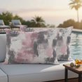 thumbnail image 2 of Outdoor Pillow Cover Pink White Gray Painting Set of 2 Waterproof Throw Pillowcases Abstract Art Decorative Patio Furniture Pillows for Couch Garden Indoor & Outdoor Use, 2 of 9