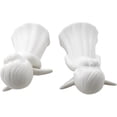 thumbnail image 2 of Kissing Angels Figurines, White, Porcelain, Traditional Home Décor, TDL - Set of 2, 2 of 9