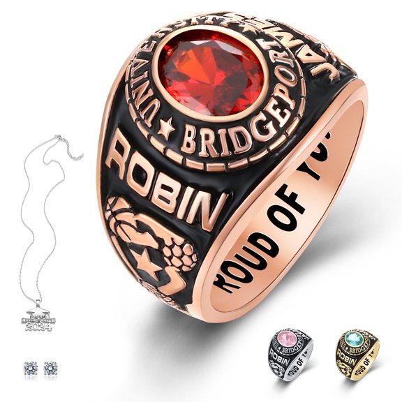 Ccjcinata Fully Personalized Customized Sterling Silver Class RIngs - Fully Personalized - Class rings for men high school
