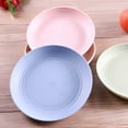 thumbnail image 5 of Lightweight Wheat Straw Plates - 4 Pack Unbreakable Dinner Plates, Dishwasher & Microwave Safe, 5 of 8