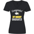 thumbnail image 3 of Inktastic Congrats My Mommy Graduated with cap Women's V-Neck T-Shirt, 3 of 5