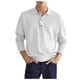 thumbnail image 1 of Camisa de manga larga con botones y color liso para hombre: diseño con solapa, adecuada para el trabajo y el día a día, 1 of 8