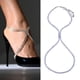 thumbnail image 5 of Moda cristal tobillera pie pierna pulsera decoración Bling para descalzo plata Yuyangstore Tobillera de tacón alto, 5 of 8