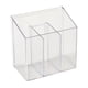 thumbnail image 1 of Porta brochas de maquillaje, caja de almacenamiento transparente para montar en la pared con ganchos adhesivos, organizador de cosméticos compartimentado para baño y dormitorio., 1 of 7