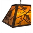 thumbnail image 3 of Meyda Tiffany 173949 Whispering Pines 6 Light 33" Wide Linear Pendant - MultiColor, 3 of 7