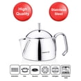 thumbnail image 3 of Korkmaz Pera Modern Stainless Steel Turkish Milk Pot with Metal Handle, Simple and Elegant Designed Milk Pot, Birthday, Wedding, Thanksgiving, Christmas Gift for Milk Lover, 0.42 qt., 3 of 6