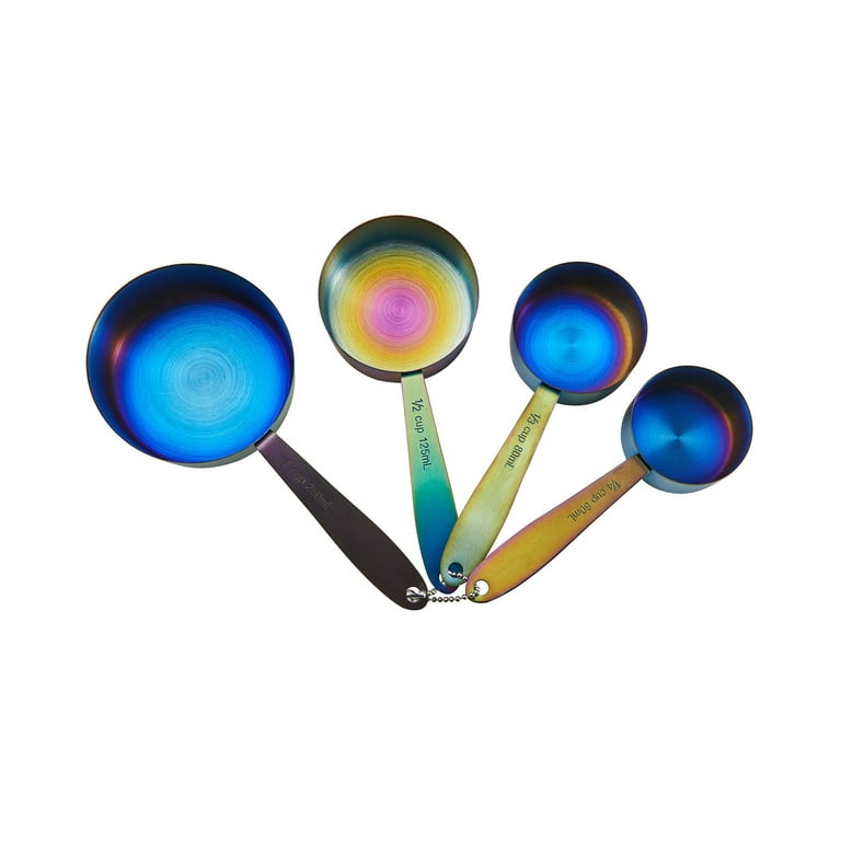 Farberware 9 Piece Set of Stainless Steel Iridescent Rainbow