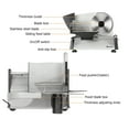 thumbnail image 5 of Meat Slicer for Kitchen, Professional Food Slicer with 7.5" Stainless Steel Blade, Features Slice Thickness Control and Tilted Food Carriage, Portable 150W Electric Meat Slicer, Stainless Steel, S9981, 5 of 8