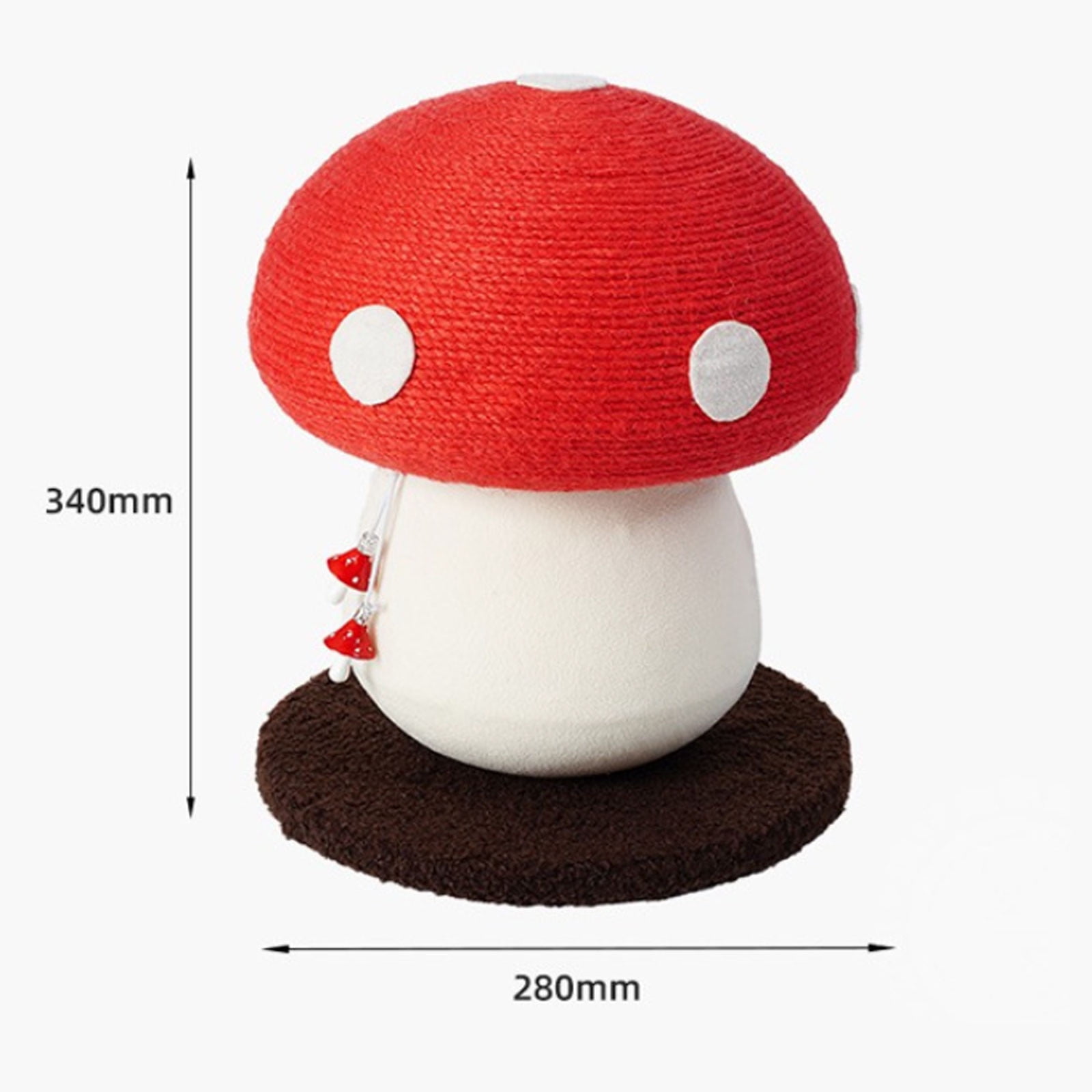HomeDm Mushroom Cat Scratching Post, 13.26x10.92 Inches Claw Scratching Post for Kitty, Natural Sisal Cat Scratchers Pole, Cat Interactive Toys, Cat Tree Tower