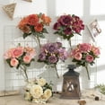 Sufanic Vintage Artificial Peony Silk Flowers Bouquet for Wedding Party ...