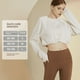 thumbnail image 3 of Suéter deportivo de manga larga para yoga, blusa corta hasta el ombligo para mujer, ropa de fitness con cordón adelgazante, chaqueta para correr, 3 of 4