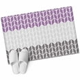 thumbnail image 2 of Area Rug 2x3ft Geometric Chevron Purple Carpets Indoor Floor Area Mat Doormat Entrance Mat Rugs for Entry Living Room Dining Room Kitchen Bedroom, White Stripes Sofa Throw Carpet, 2 of 9