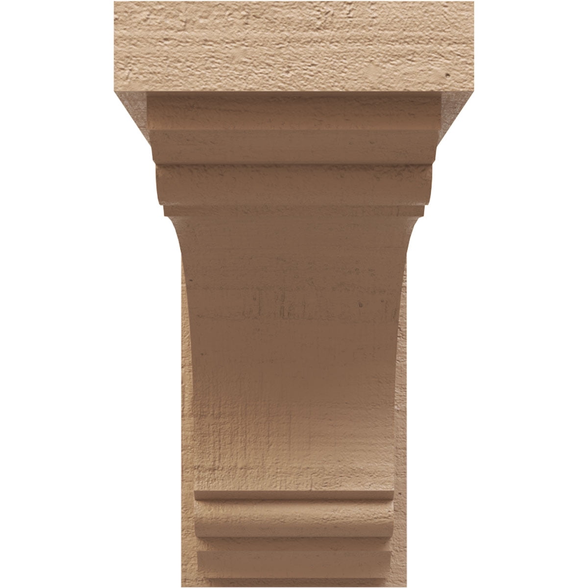 6"W x 18"D x 12"H Classic Warren Rough Cedar Woodgrain TimberThane Corbel, Primed Tan