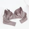 thumbnail image 6 of IQOGKRN Women Elegant Wireless Floral Lace Bra Full Coverage Comfort Brassiere Soft Breathable Everyday Bra Dark Gray 90A, 6 of 6