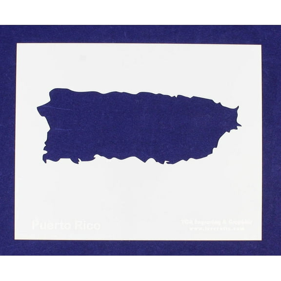 Puerto Rico Territory Stencil 14 Mil 8" X 10" Painting /Crafts/ Templates