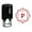 Red, variant on Printtoo Square Swirl Border Alphabet P Monogram Initial Self Inking Rubber Stamp Office Stationary