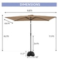 thumbnail image 4 of COBANA 107.70 Inches Beige Patio Umbrella with Push Button, 4 of 8
