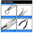 thumbnail image 4 of 3 PCS Hose Gripper Pliers, 1/4-Inch 1/2-Inch 3/4-Inch Hose Removal Pliers, 11 Inches Long Reach O Shape Tip Serrated Jaw Pliers, Automotive Hose Removing Pliers, Offset Spark Plug Boot Repair Tool, 4 of 6