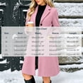 thumbnail image 4 of Vixolx Womens Mid Length Coat Notched Lapel Single Breasted Overcoat with Patch Pockets Fall Winter Business Casual Outerwear, 4 of 7