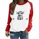 thumbnail image 1 of Gibobby Divertidas Sudaderas Top con capucha y cuello redondo con mangas raglán y estampado divertido de para mujer sin sombrero para uso informal (Rojo, M), 1 of 5
