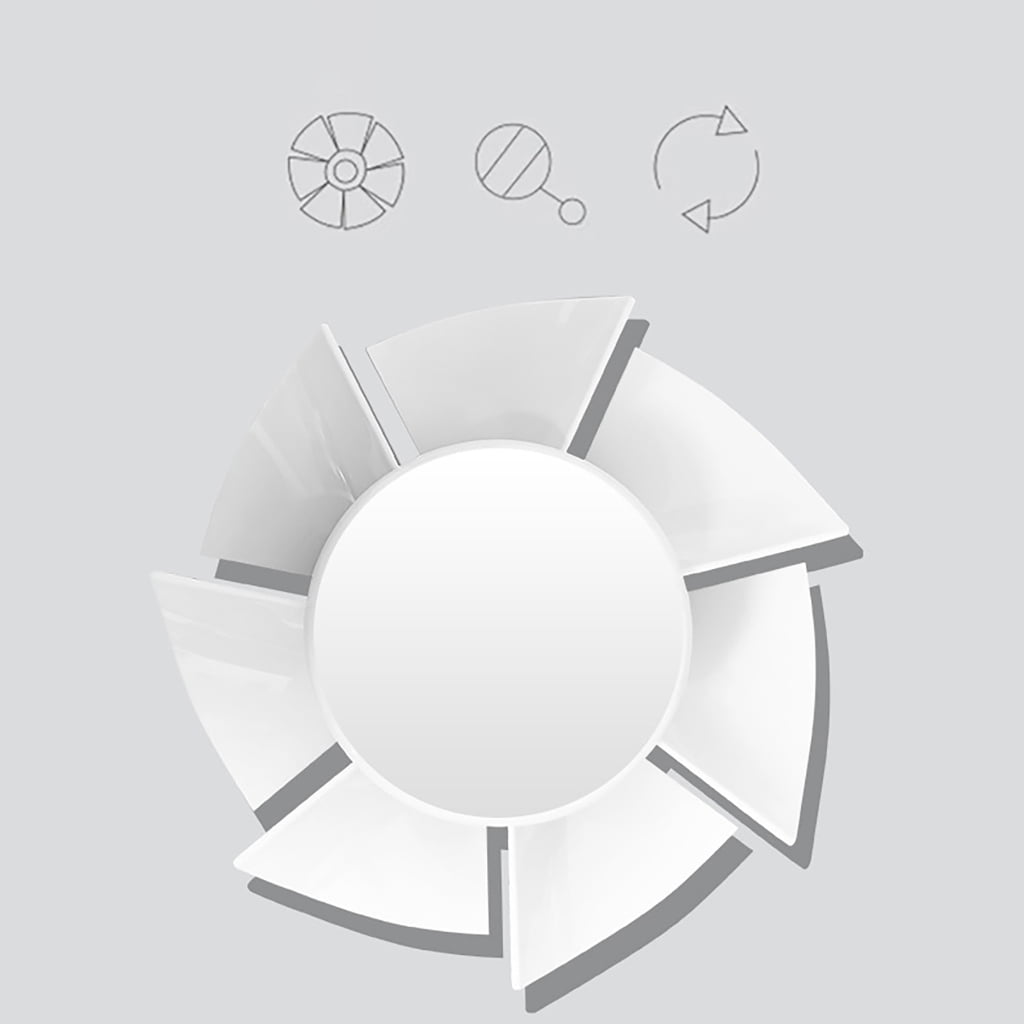 Low Noise Ventilation Fan Bathroom Exhaust Fan Kitchen Air Extractor Duct Fan for Window Wall Ceiling Mount Easy Use