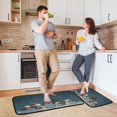 thumbnail image 6 of 2-Piece Kitchen Rugs Set Non-Slip Mats Carpet Floor for Kitchen, Bathroom (19.7"x27.6" & 19.7"x47.2") Snowman with A Christmas Hat, 6 of 7