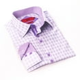thumbnail image 1 of Elie Balleh Purple Solid Textured Boys Button Down Shirt, 1 of 1