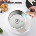thumbnail image 4 of Insulated Travel Mug with Handle 14 oz, Leak Proof Stainless Steel Coffee Cup with Push Button Lid, Double Wall Vacuum Office Coffee Mug for Commute, White, 4 of 6