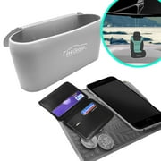 FH Group 3 in x 8.5 inSmall Silicone Gray Trash Bin and Odorless Anti Slip Dash Mat with Air Freshener