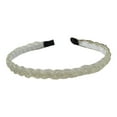 thumbnail image 1 of Diadema ajustable Qarigey Aro de pelo con cuentas moda de ala ancha estilo coreano chica boda mujeres diadema para niños estudiantes Accesorio para el cabello Blanco plateado, 1 of 6