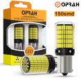 thumbnail image 2 of (2PCS) 1156 BA15S P21W 1156 BAU15S PY21W 1157 Bay15d P21-5W T20 7440 W21W 7443 W21 T25 3157 LED Super Brillante Señal De Giro 4014 150SMD Luz Trasera De Freno Bombilla De Marcha Atrás Accesorios De Il huangjie unisex, 2 of 2